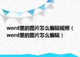 word里的图片怎么编辑视频（word里的图片怎么编辑）