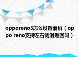 opporeno5怎么设置滑屏（oppo reno支持左右侧滑返回吗）