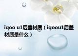 iqoo u1后盖材质（iqoou1后盖材质是什么）