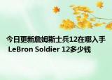 今日更新詹姆斯士兵12在哪入手 LeBron Soldier 12多少钱