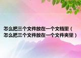 怎么把三个文件放在一个文档里（怎么把三个文件放在一个文件夹里）