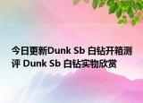 今日更新Dunk Sb 白钻开箱测评 Dunk Sb 白钻实物欣赏