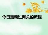 今日更新过海关的流程