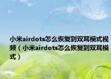 小米airdots怎么恢复到双耳模式视频（小米airdots怎么恢复到双耳模式）