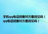 手机qq电话闭麦对方看得见吗（qq电话闭麦对方看得见吗）