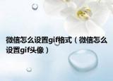 微信怎么设置gif格式（微信怎么设置gif头像）