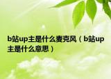 b站up主是什么麦克风（b站up主是什么意思）