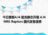 今日更新AJ4 猛龙静态开箱 AJ4 NRG Raptors 国内发售信息