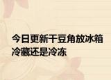 今日更新干豆角放冰箱冷藏还是冷冻