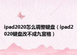 ipad2020怎么调整键盘（ipad2020键盘改不成九宫格）