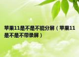 苹果11是不是不能分屏（苹果11是不是不带录屏）