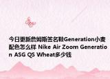 今日更新詹姆斯签名鞋Generation小麦配色怎么样 Nike Air Zoom Generation ASG QS Wheat多少钱