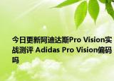 今日更新阿迪达斯Pro Vision实战测评 Adidas Pro Vision偏码吗