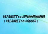 对方卸载了soul还能收到信息吗（对方卸载了soul会怎样）