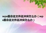 wps重命名文件名冲突怎么办（wps重命名文件名冲突怎么办）
