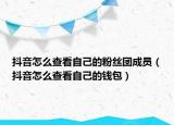 抖音怎么查看自己的粉丝团成员（抖音怎么查看自己的钱包）