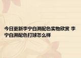 今日更新李宁白溯配色实物欣赏 李宁白溯配色打球怎么样