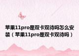 苹果11pro是双卡双待吗怎么安装（苹果11pro是双卡双待吗）