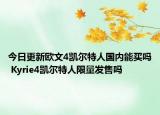 今日更新欧文4凯尔特人国内能买吗 Kyrie4凯尔特人限量发售吗