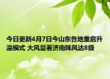 今日更新4月7日今山东各地重启升温模式 大风显著济南阵风达8级