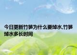 今日更新竹笋为什么要焯水,竹笋焯水多长时间