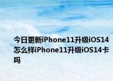 今日更新iPhone11升级iOS14怎么样iPhone11升级iOS14卡吗