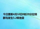 今日更新4月10日0时29分拉特群岛发生5.2级地震