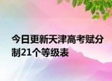 今日更新天津高考赋分制21个等级表