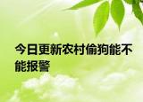 今日更新农村偷狗能不能报警