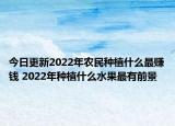 今日更新2022年农民种植什么最赚钱 2022年种植什么水果最有前景