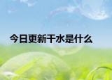 今日更新干水是什么