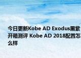 今日更新Kobe AD Exodus黑紫开箱测评 Kobe AD 2018配置怎么样
