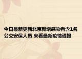 今日最新更新北京新增感染者含1名公交安保人员 来看最新疫情通报