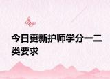今日更新护师学分一二类要求