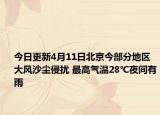 今日更新4月11日北京今部分地区大风沙尘侵扰 最高气温28℃夜间有雨