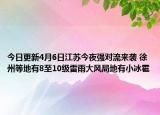 今日更新4月6日江苏今夜强对流来袭 徐州等地有8至10级雷雨大风局地有小冰雹