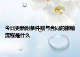 今日更新附条件赠与合同的撤销流程是什么
