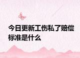 今日更新工伤私了赔偿标准是什么