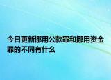 今日更新挪用公款罪和挪用资金罪的不同有什么