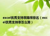 excel优秀支持率降序排名（excel优秀支持率怎么算）