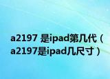 a2197 是ipad第几代（a2197是ipad几尺寸）