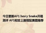 今日更新AF1 Ivory Snake开箱测评 AF1蛇纹上脚搭配美图推荐