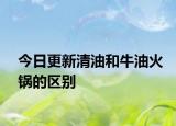 今日更新清油和牛油火锅的区别