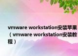 vmware workstation安装苹果（vmware workstation安装教程）