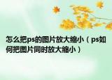 怎么把ps的图片放大缩小（ps如何把图片同时放大缩小）