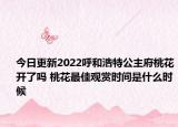 今日更新2022呼和浩特公主府桃花开了吗 桃花最佳观赏时间是什么时候