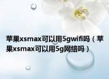苹果xsmax可以用5gwifi吗（苹果xsmax可以用5g网络吗）