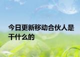 今日更新移动合伙人是干什么的
