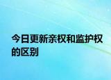 今日更新亲权和监护权的区别