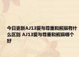 今日更新AJ13爱与尊重和熊猫有什么区别 AJ13爱与尊重和熊猫哪个好